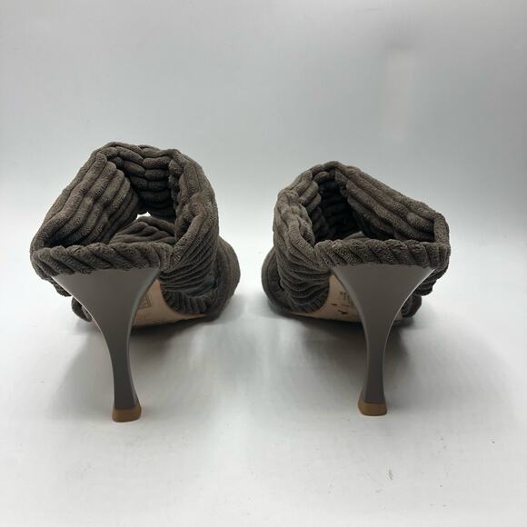 Free People Natasha Alohas Corduroy Twist Mule Slide Square Toe Coffee 37/7 - Picture 6 of 11